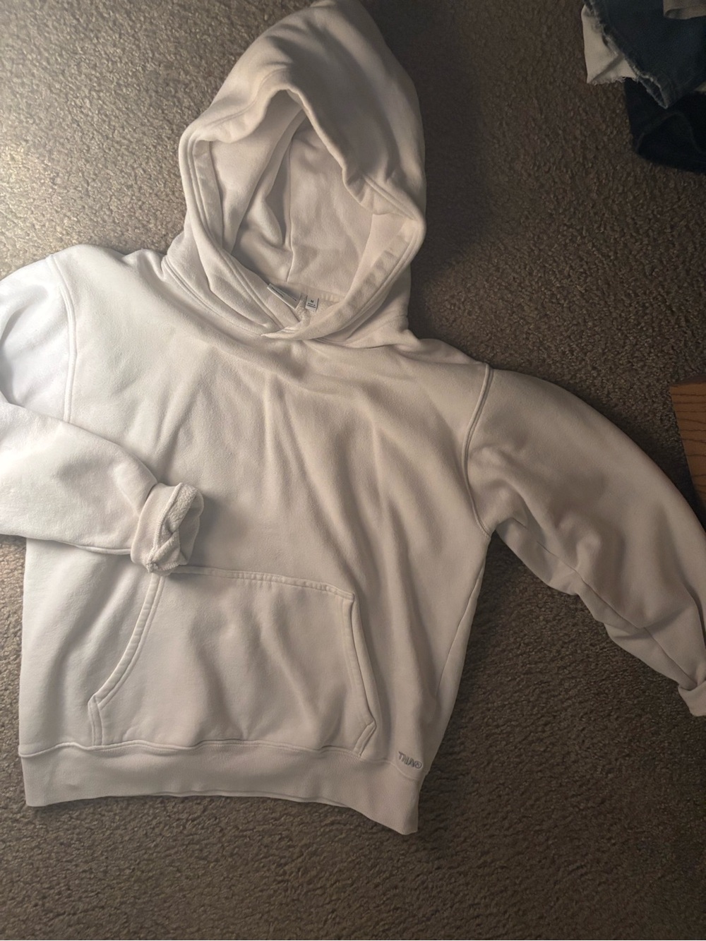 Aritzia White Oversized Hoodie